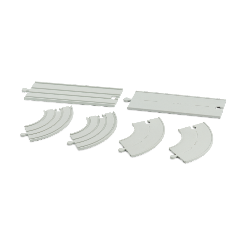 PlanToys Rubber Road & Rail Expansion Tracks - Set C Play Vehicles Track