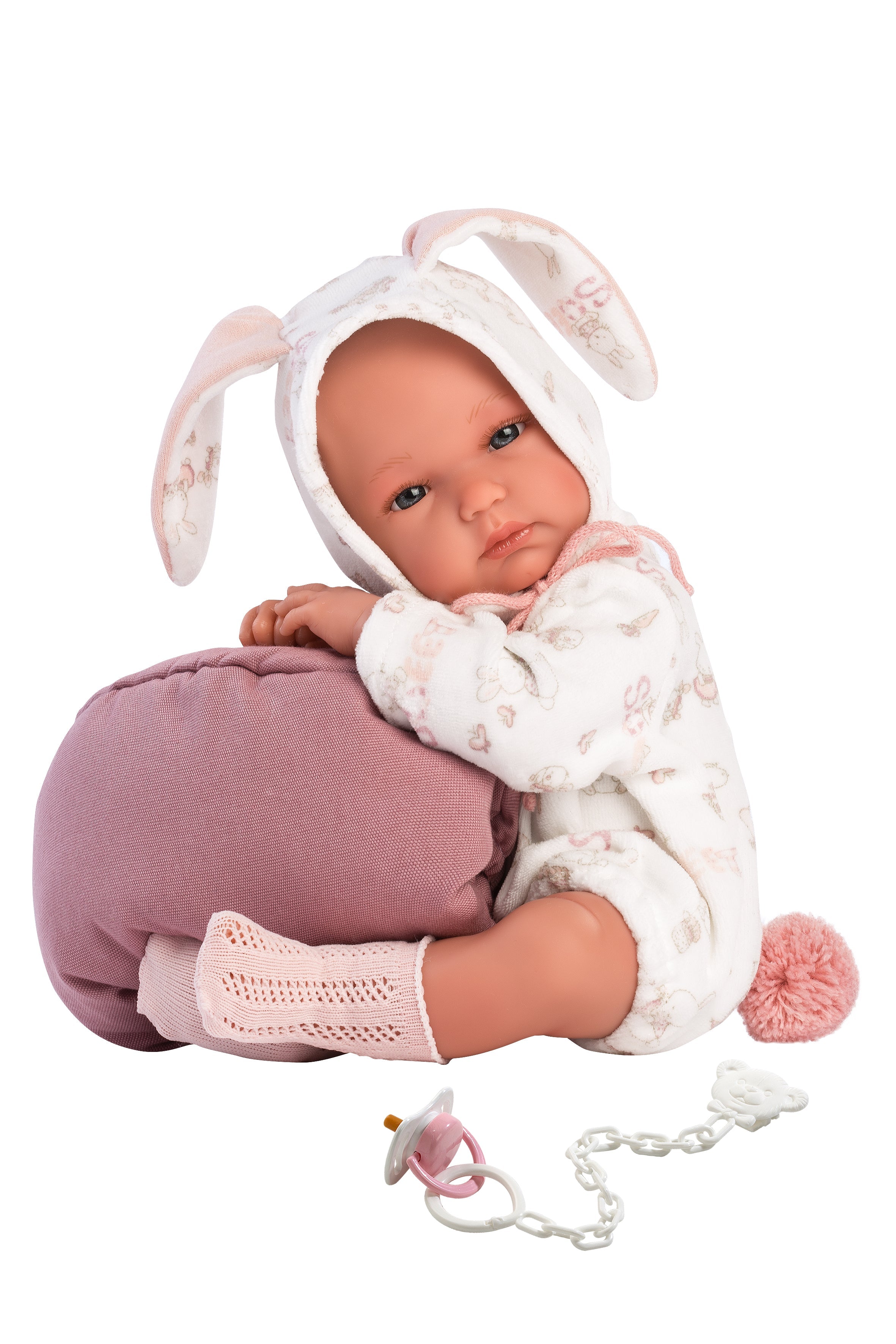 Llorens 13.8" Anatomically-correct Baby Doll Anna With Carrycot Dolls