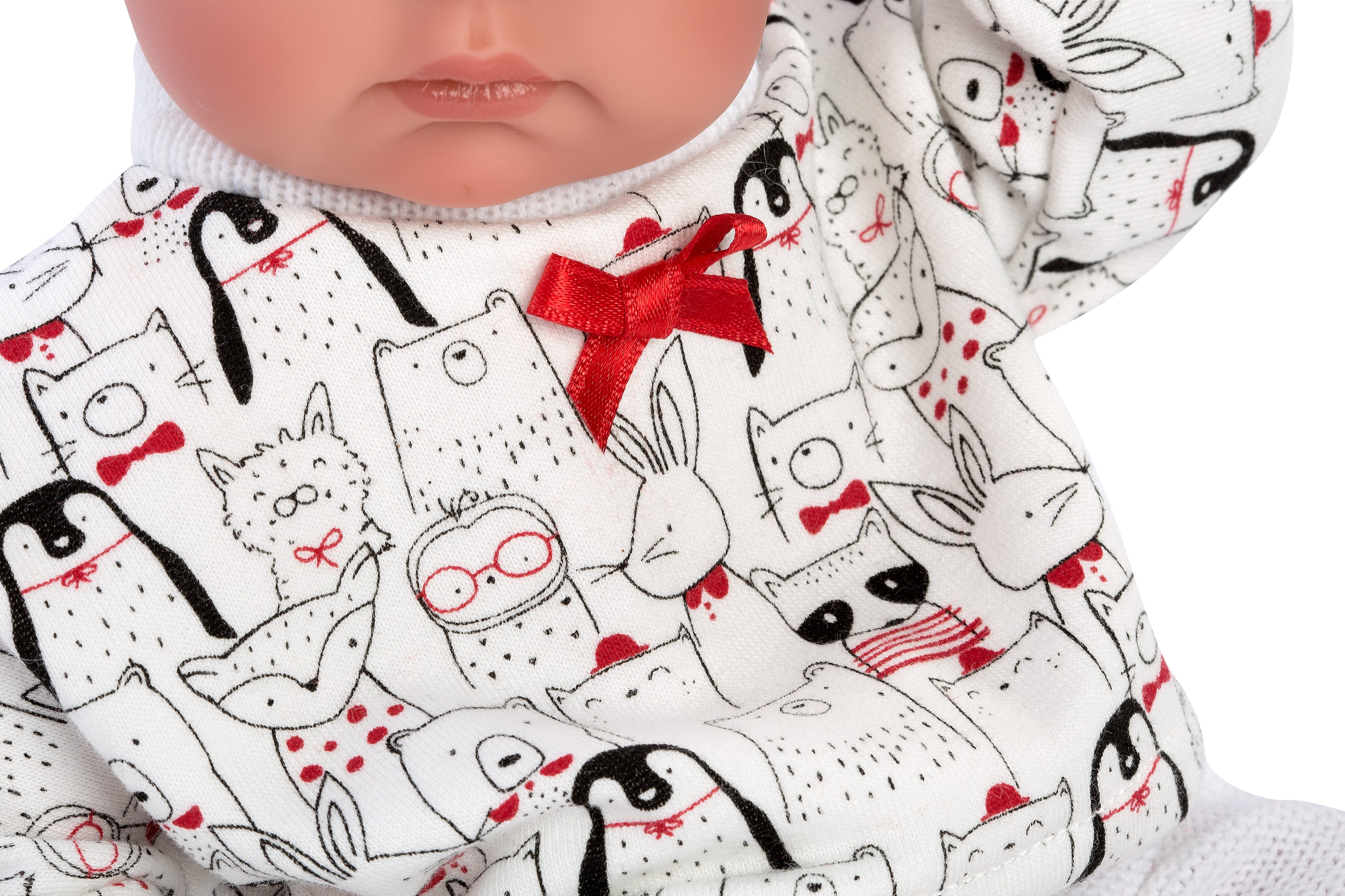 Llorens 13.8" Anatomically-correct Baby Doll Lucy With Cherry Carrycot Dolls