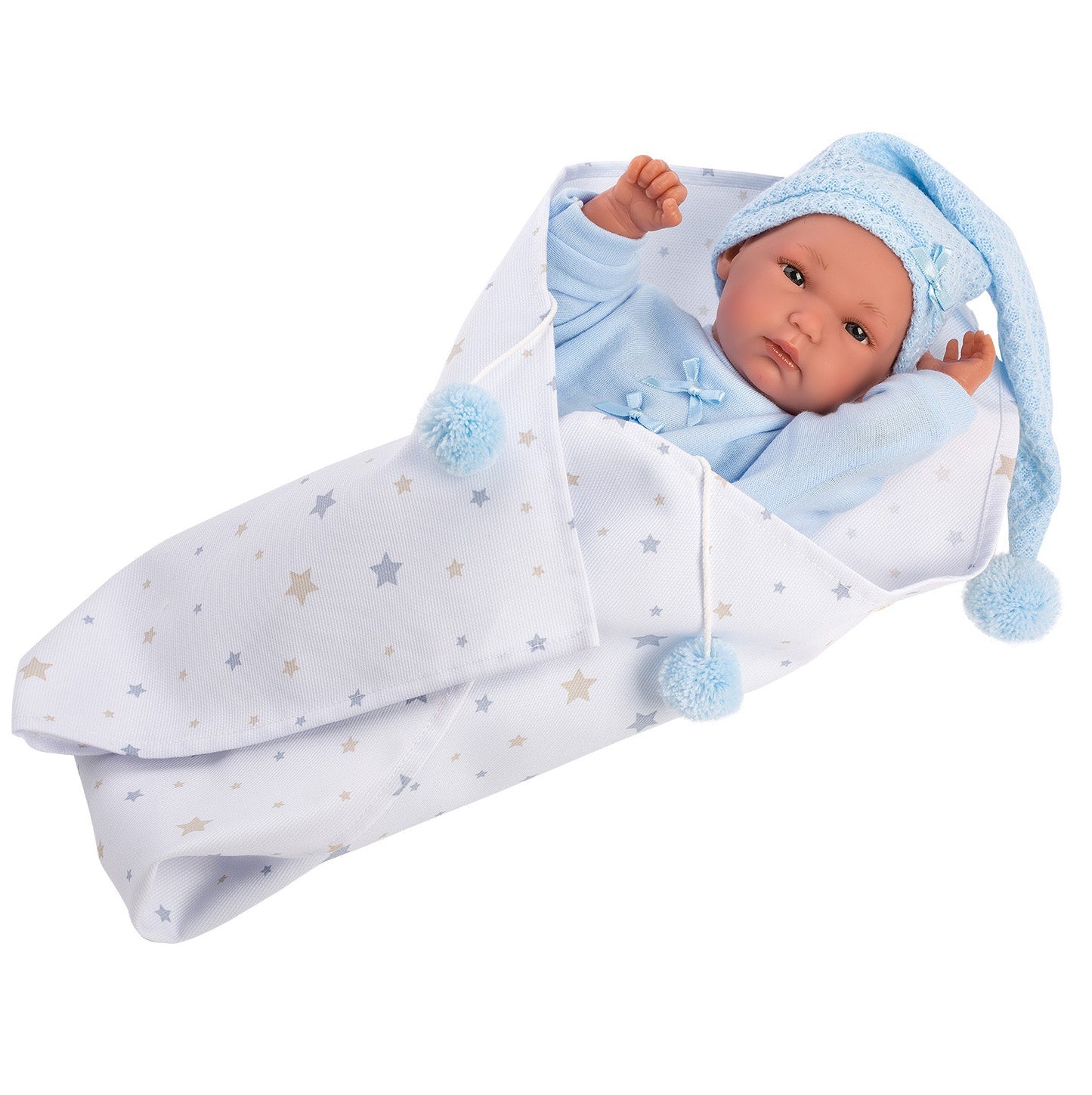 Llorens 13.8" Anatomically-correct Baby Doll Kayden With Blanket and Stocking Cap Dolls