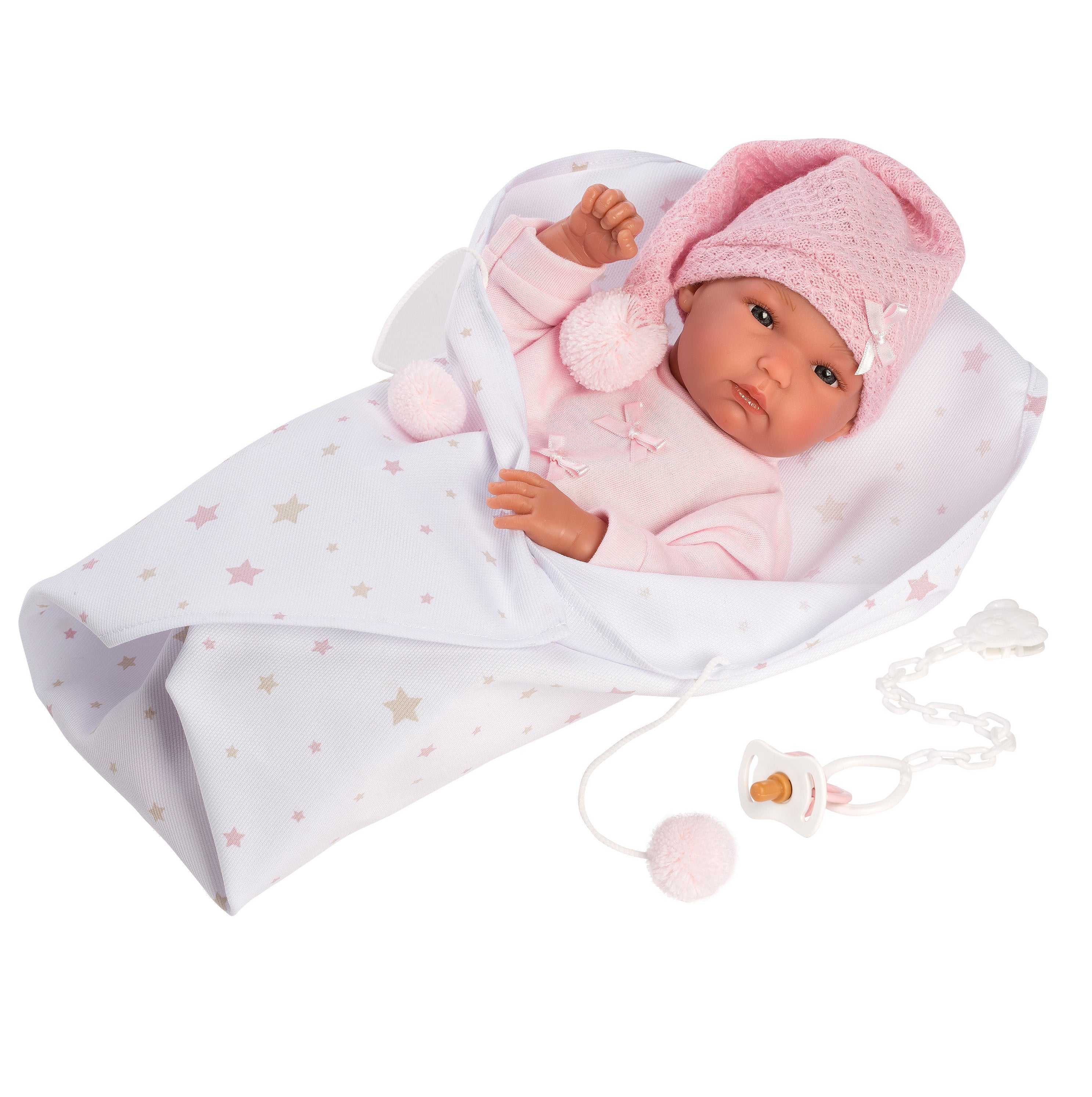 Llorens 13.8" Anatomically-correct Baby Doll Kaylee with Blanket and Stocking Cap Dolls