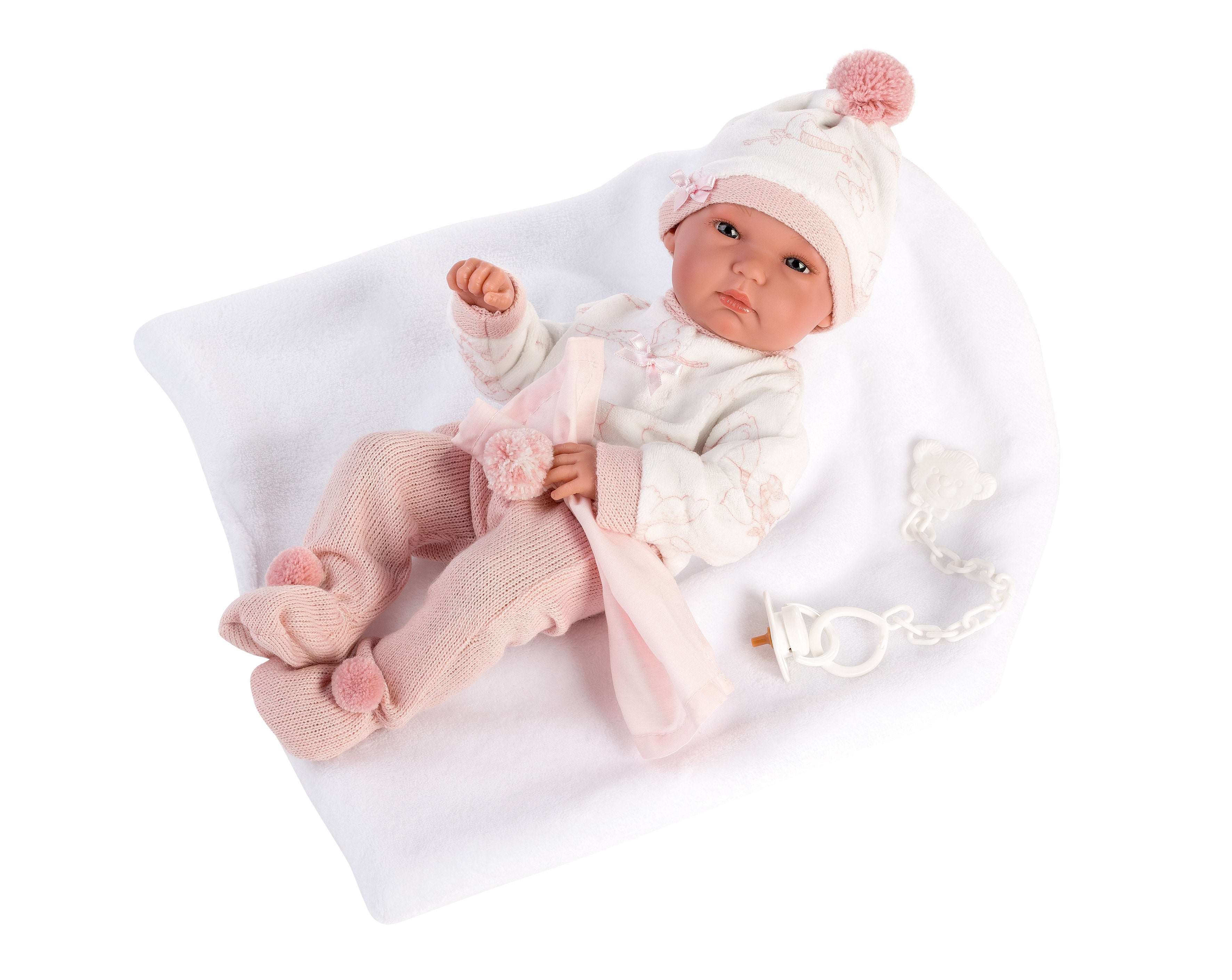 Llorens 13.8" Anatomically-correct Baby Doll Brandy with Blanket Dolls