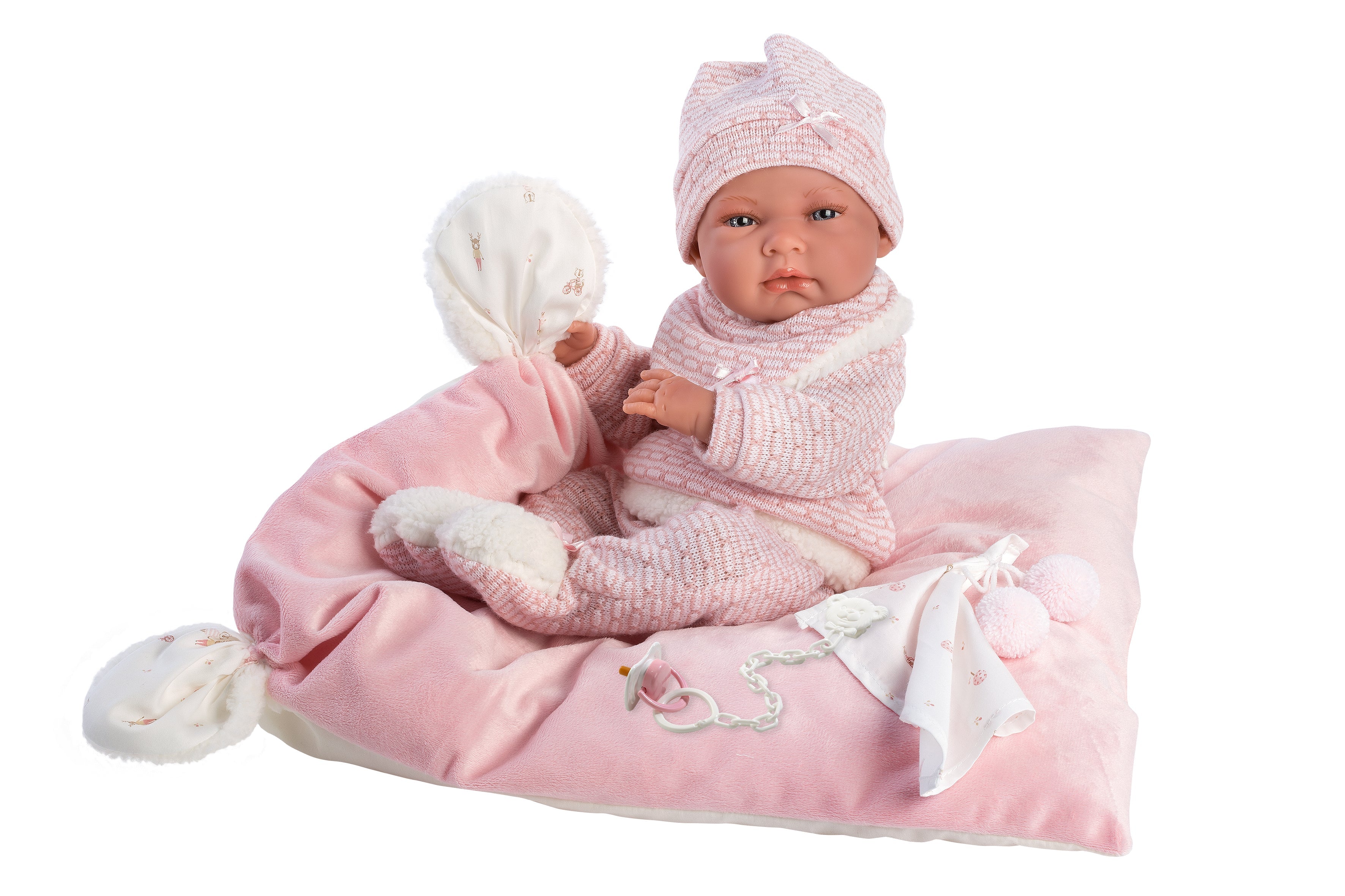 Llorens 15.7" Anatomically-correct Baby Doll Naomi with Blanket Dolls