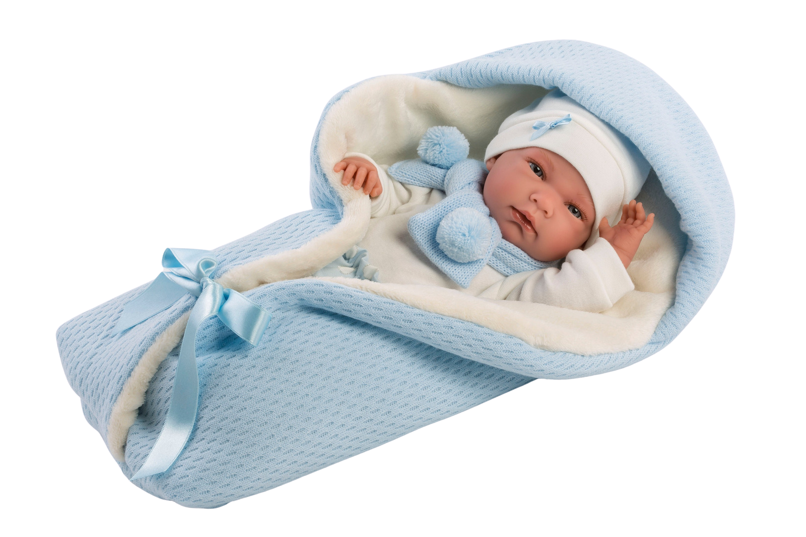 Anatomically Correct Baby Doll With Swaddle Blanket | 15.7" | Nicolas