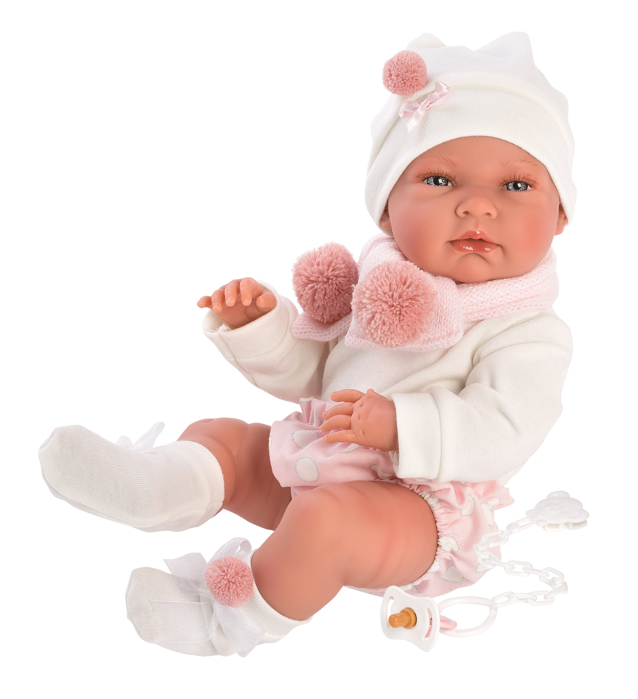 Llorens 15.7" Anatomically-correct Baby Doll Lydia With Swaddle Blanket Dolls