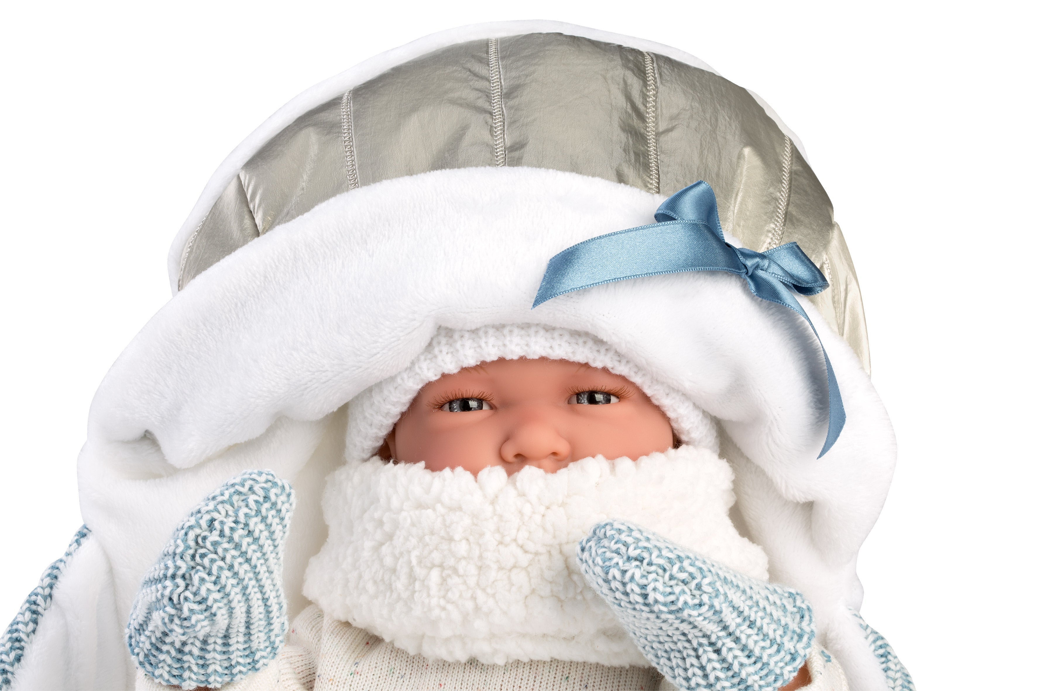 Llorens 16.5" Articulated New Born Justin With Blanket Dolls