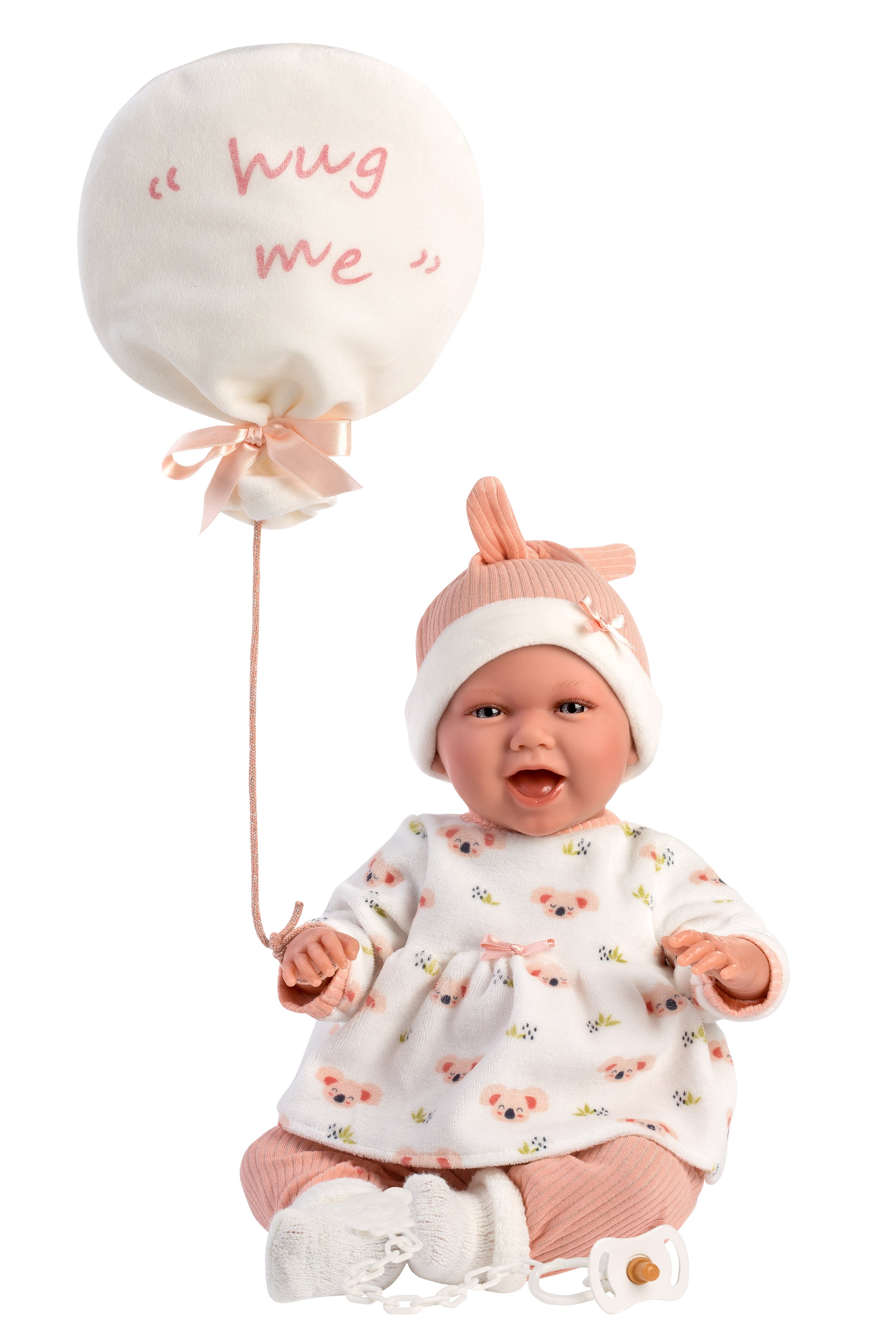 Llorens 16.5" Soft Body Crying Newborn Doll Payton with Balloon Dolls