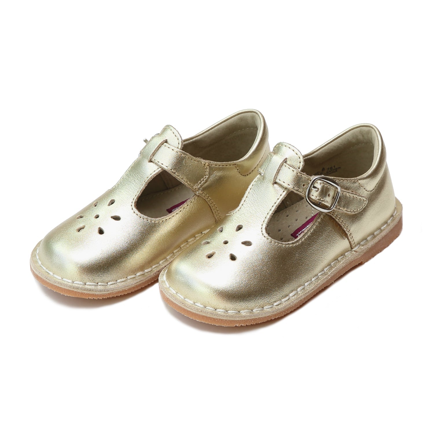 L'Amour Joy Metallic Leather T-Strap Mary Jane Mary Janes