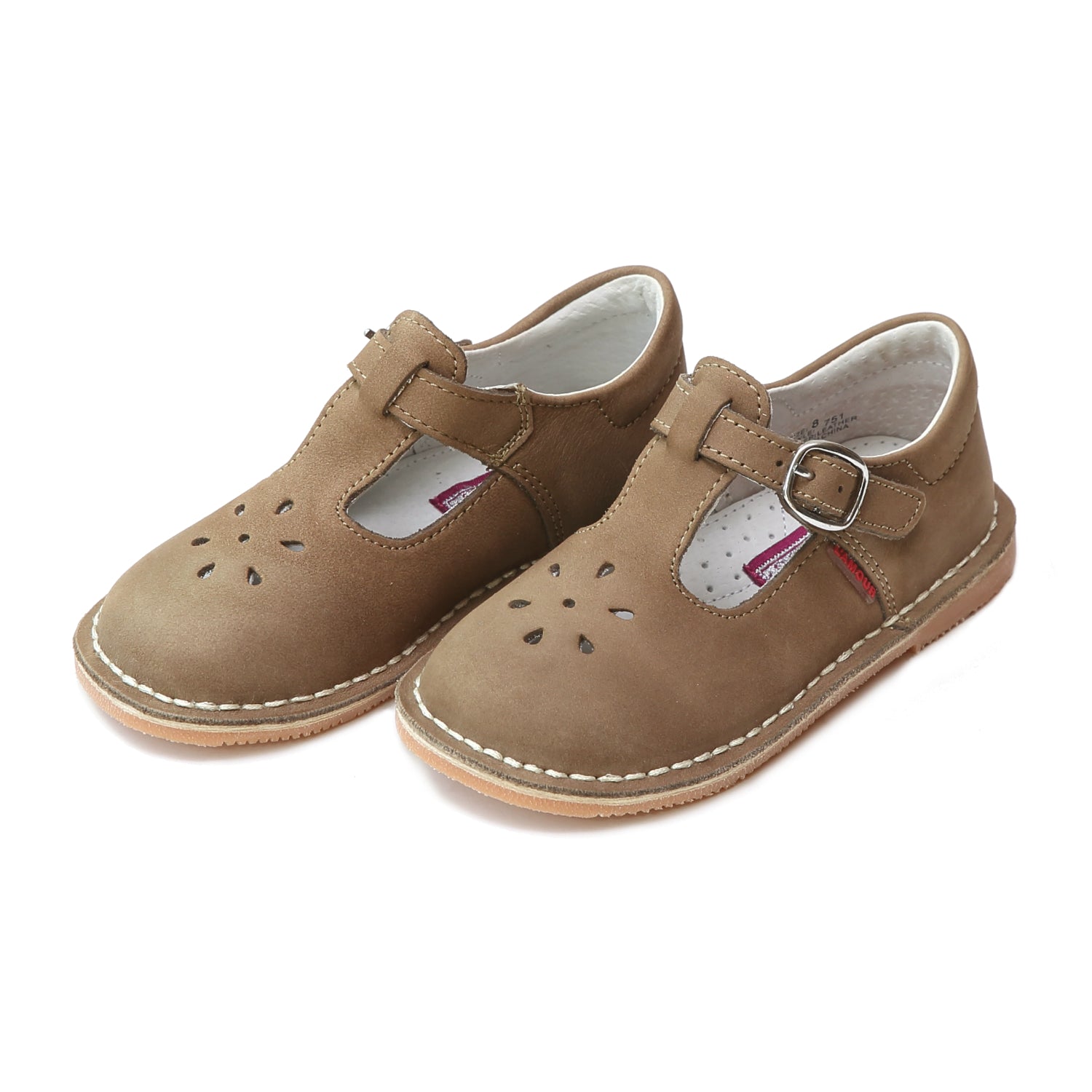 L'Amour Joy Classic Nubuck Leather T-Strap Mary Jane Mary Janes