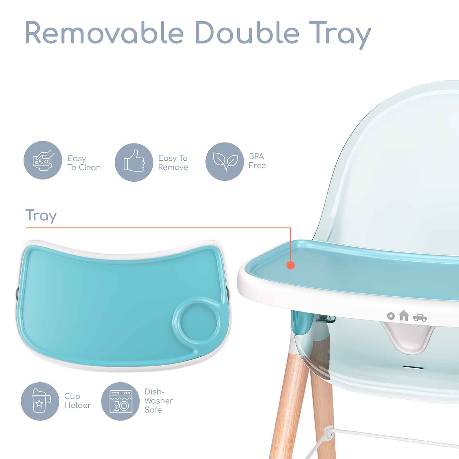 Children Of Design 6 In 1 Deluxe High Chair