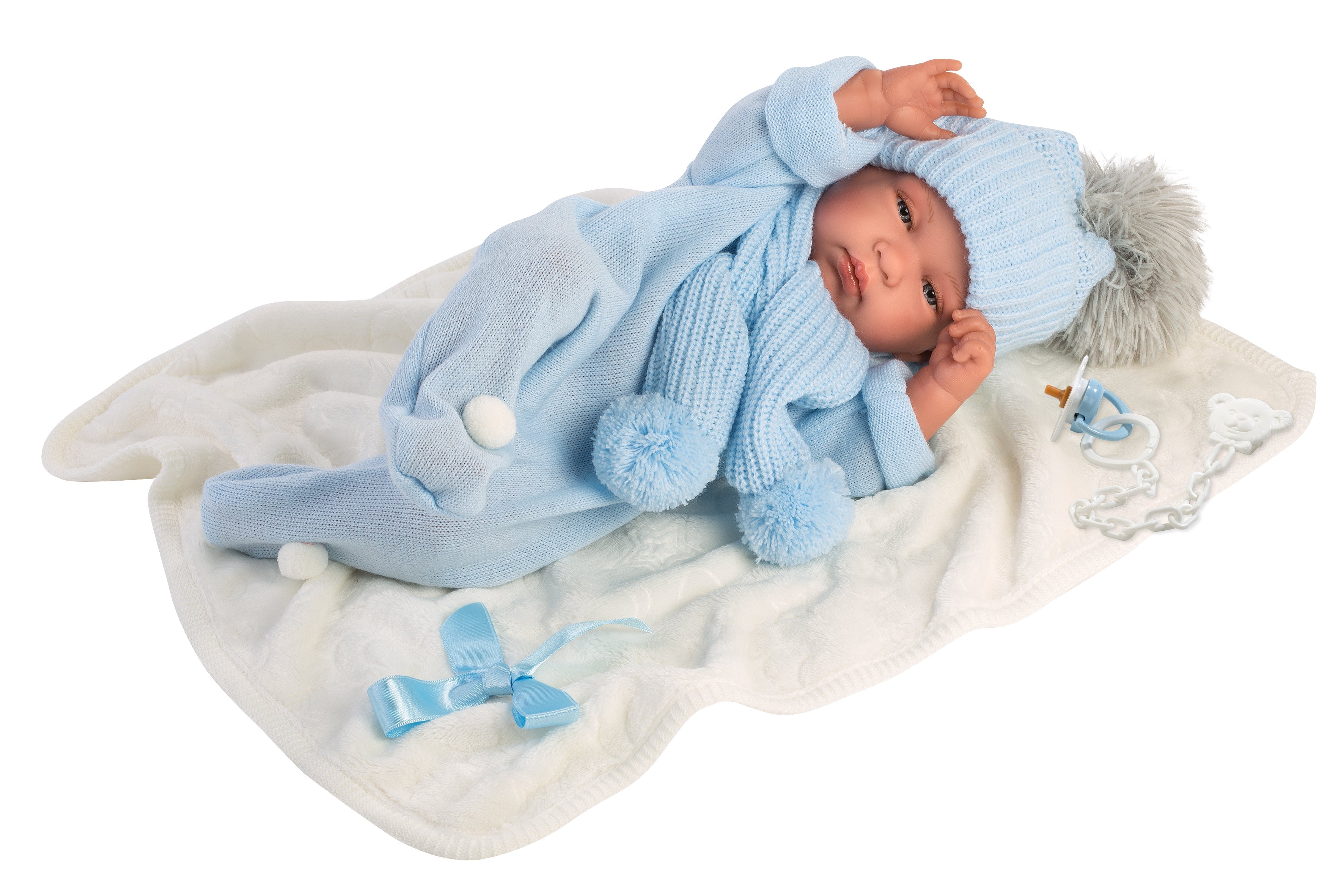 Llorens 17" Anatomically-correct Baby Doll Jackson With Blanket Dolls