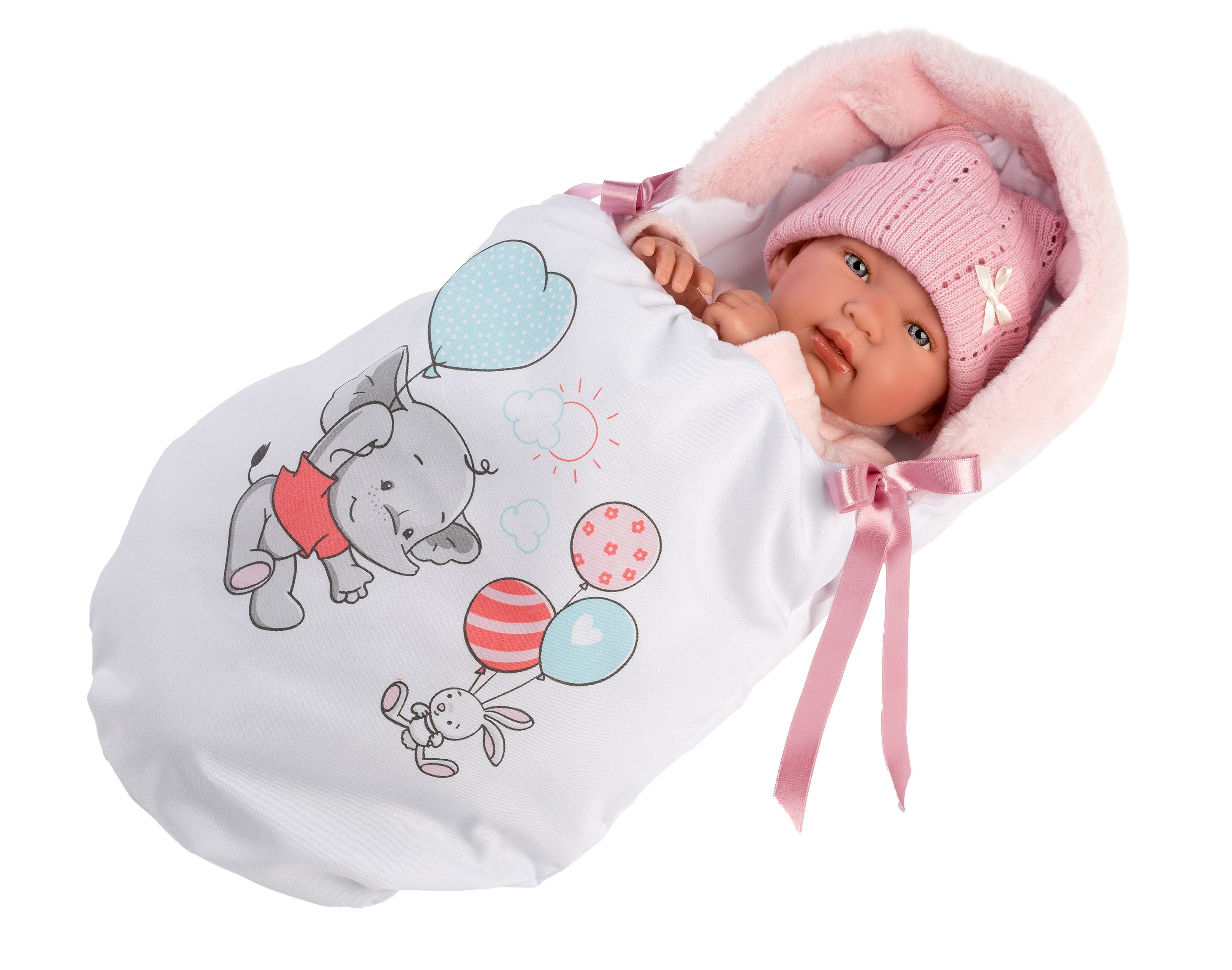 Llorens 17.3" Soft Body Crying Newborn Doll Tiffany with Blanket Dolls