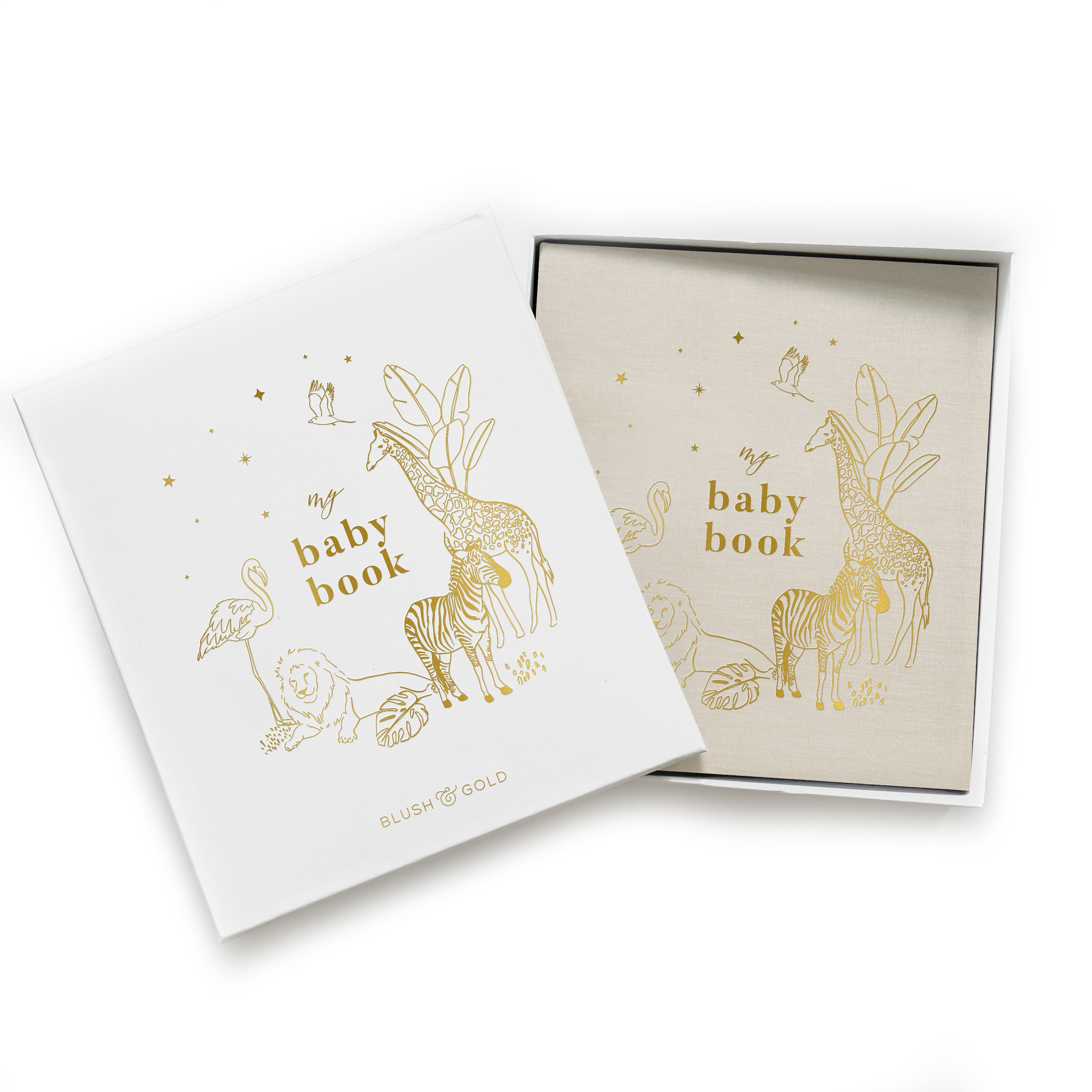 Blush and Gold My Baby Book - Baby Memory Book - Safari