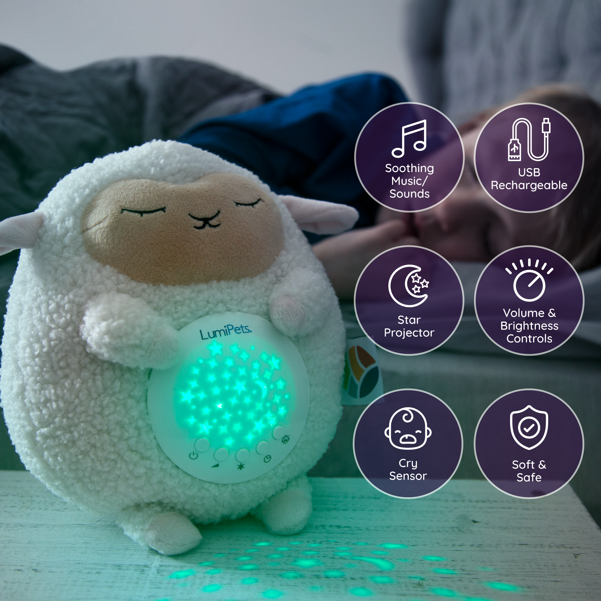 Sound Soother Lamb - Nursery Sound Soother Night Light