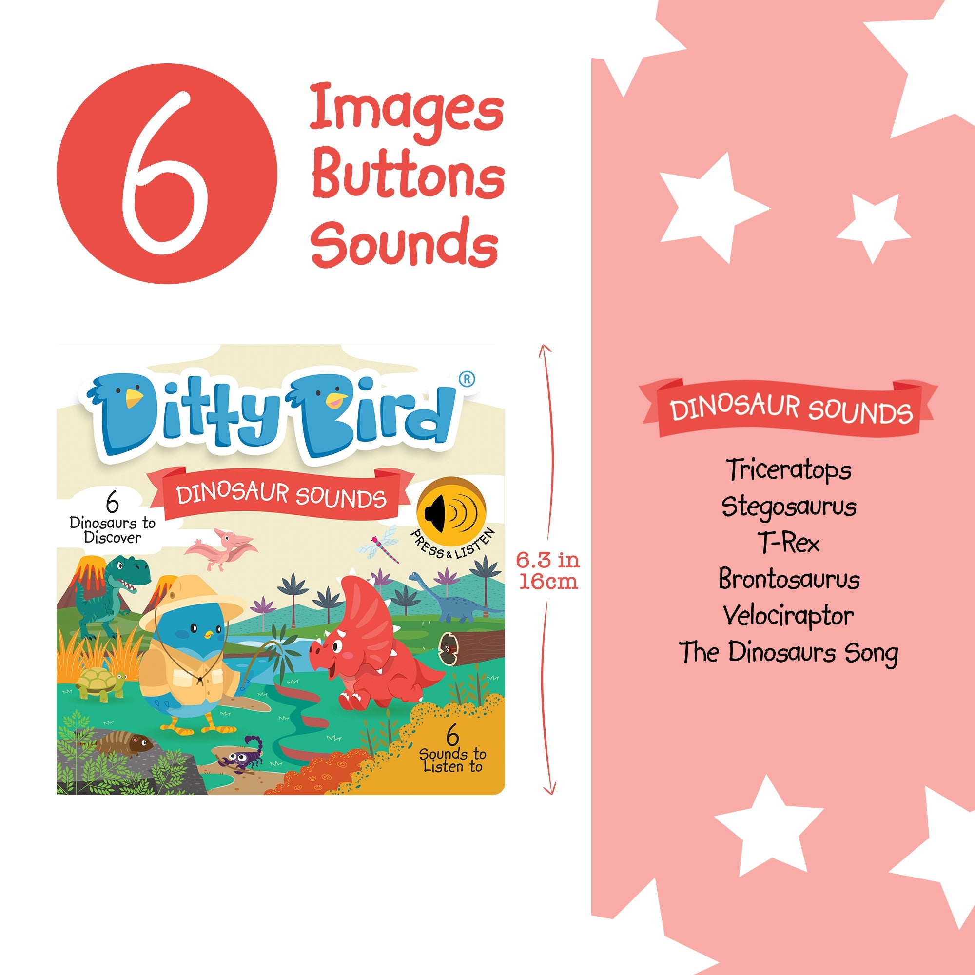 Ditty Bird Dinosaur Sounds Sound Books
