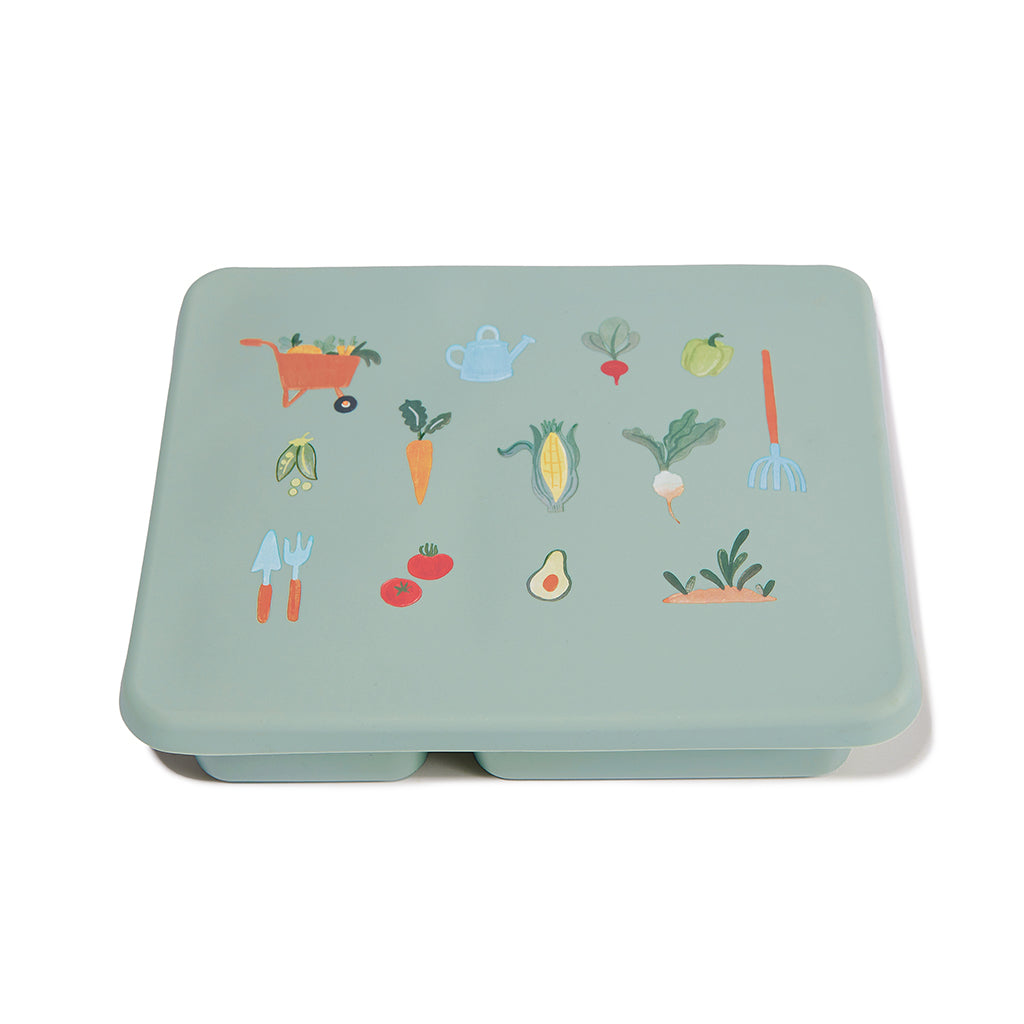 Silicone Bento Box Veggie Garden Robin's Egg Blue