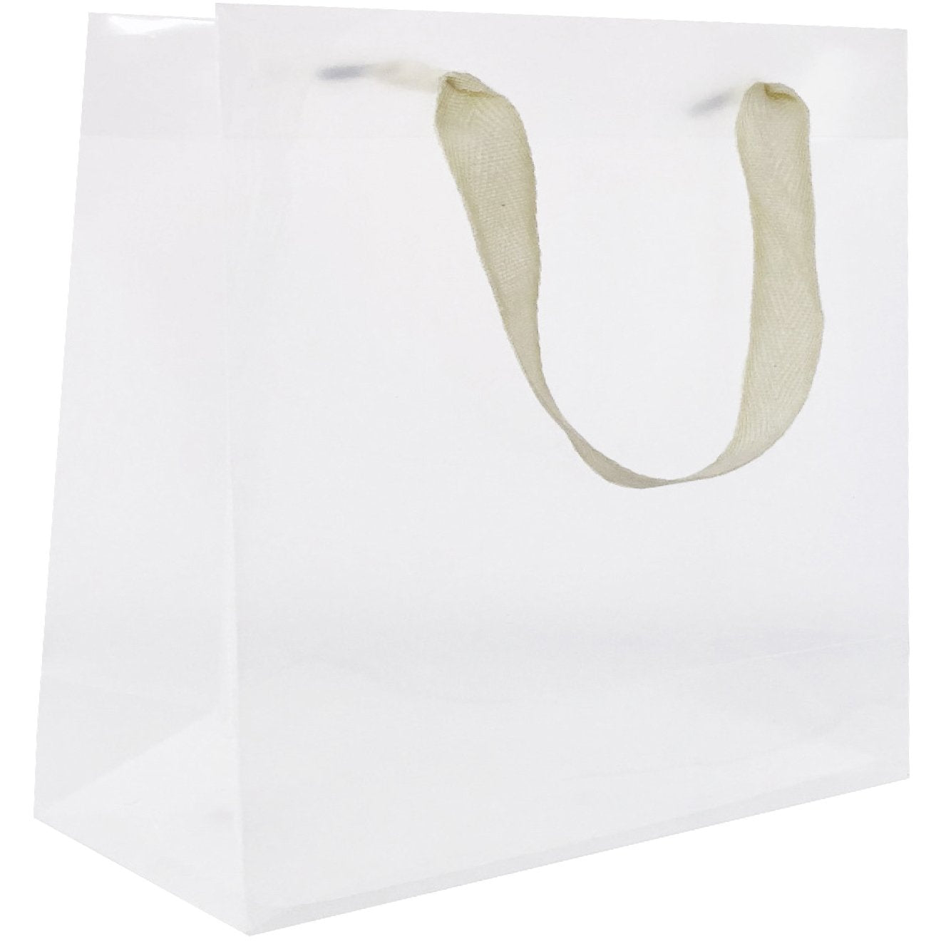 Heavyweight Solid Color Large Gift Bags, Clear Plastic (30 Pcs)