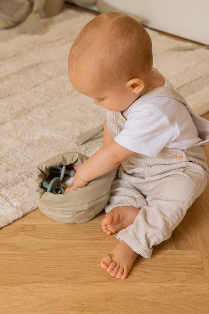 Set Of Two Quilted Baskets Olive - Bamboo