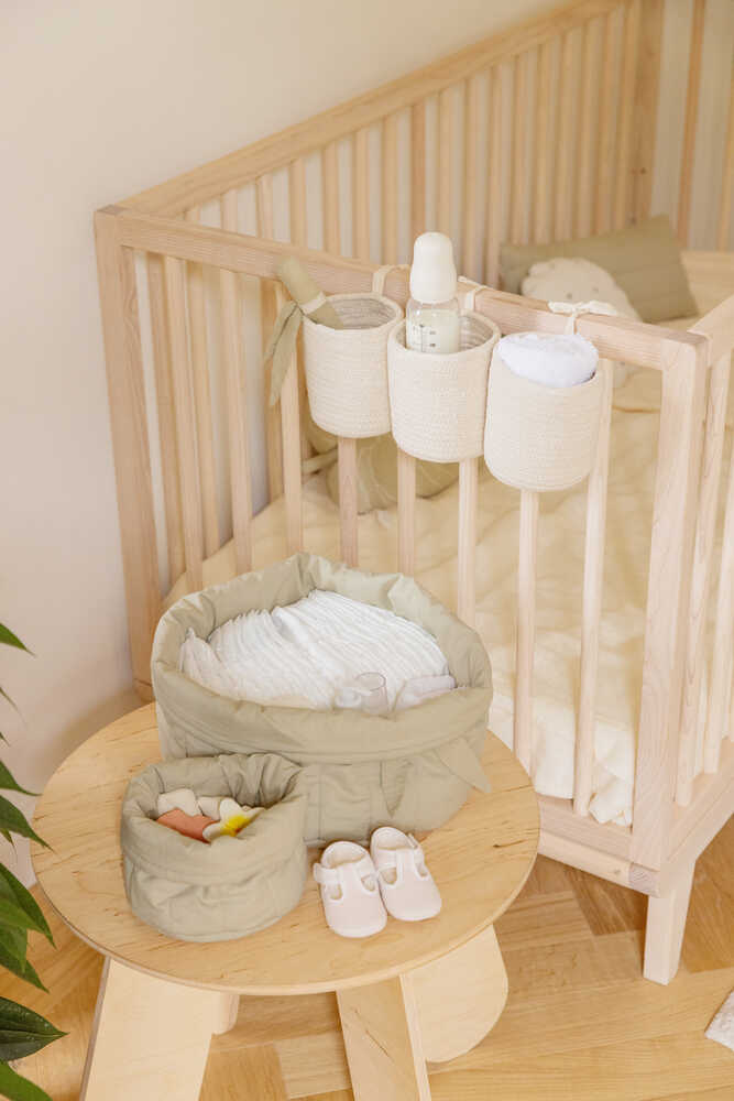 Crib Basket Vanilla - Bamboo
