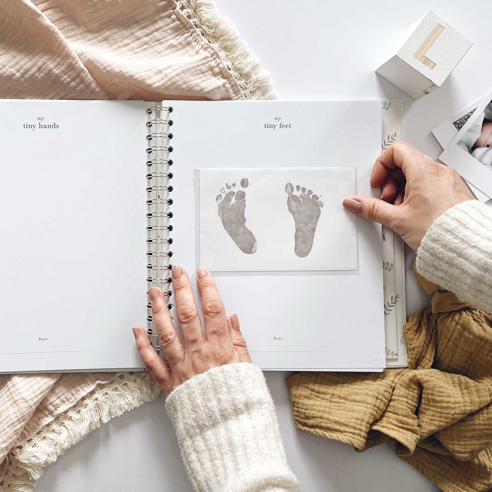 Blush and Gold My Baby Book - Baby Memory Book - Animals