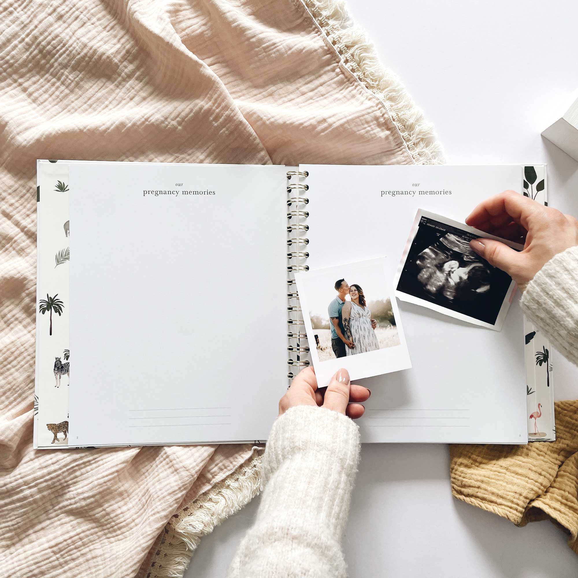 Blush and Gold My Baby Book - Baby Memory Book - Jungle