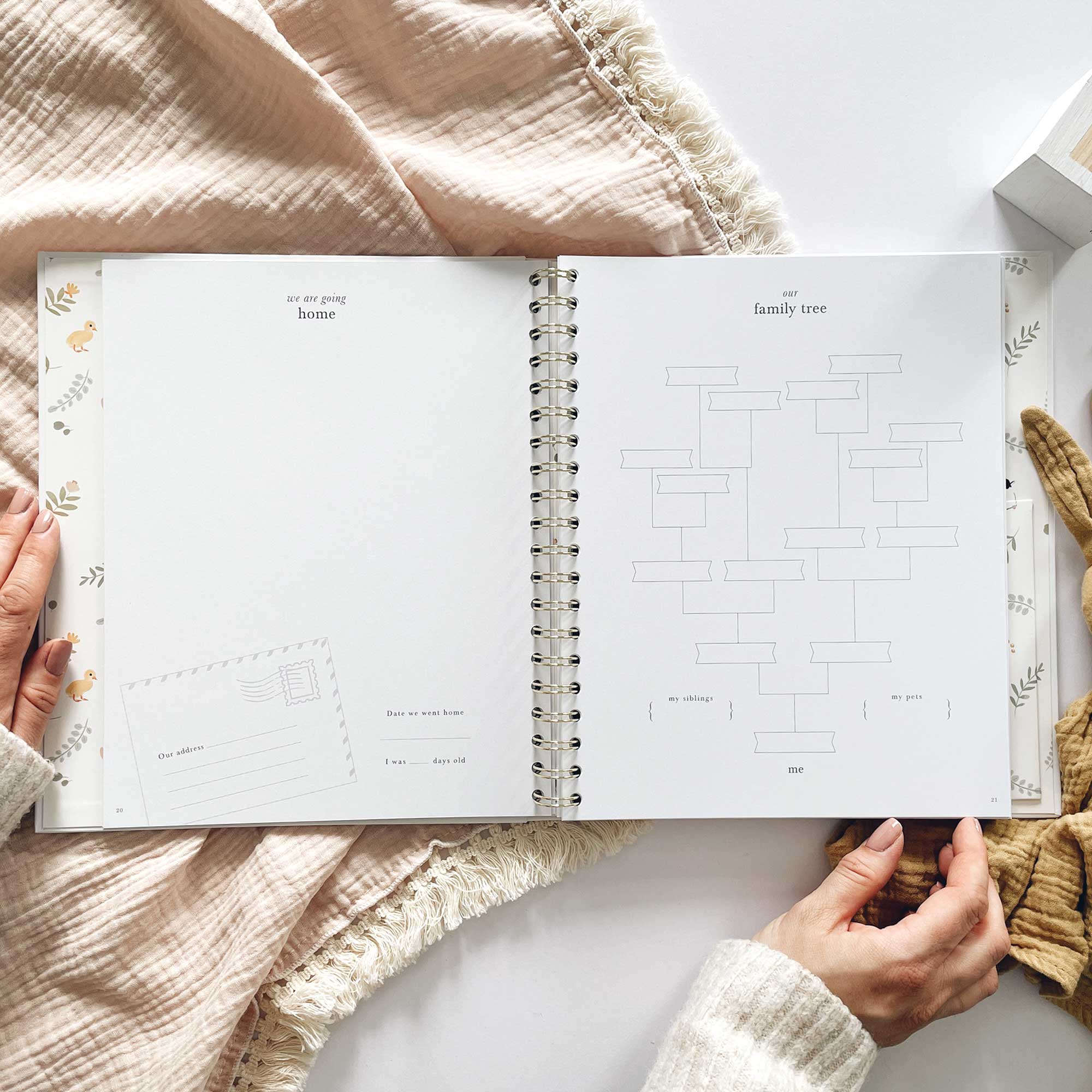 Blush and Gold My Baby Book - Baby Memory Book - Animals