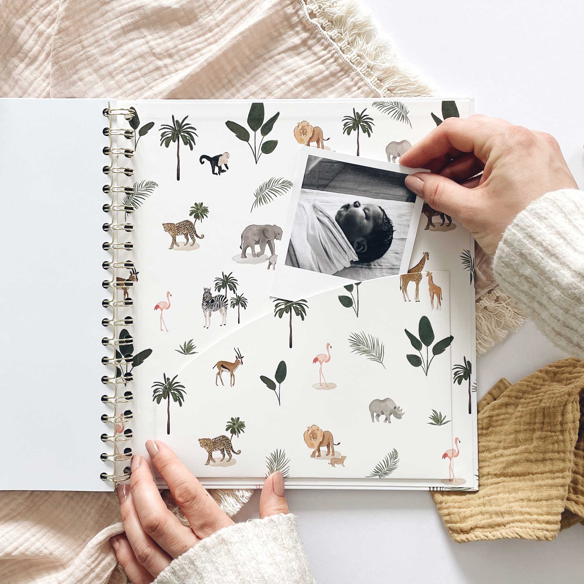 Blush and Gold My Baby Book - Baby Memory Book - Jungle