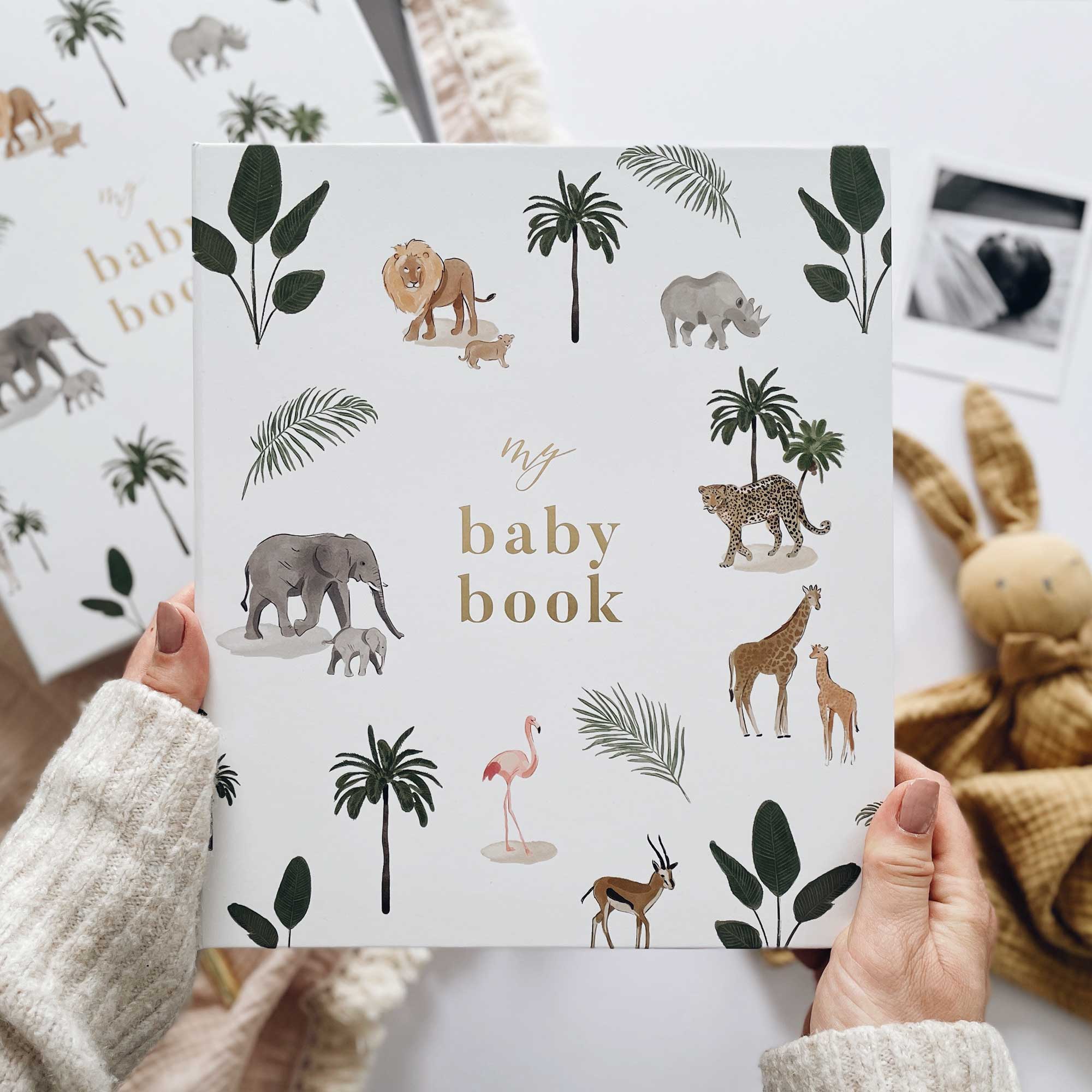 Blush and Gold My Baby Book - Baby Memory Book - Jungle