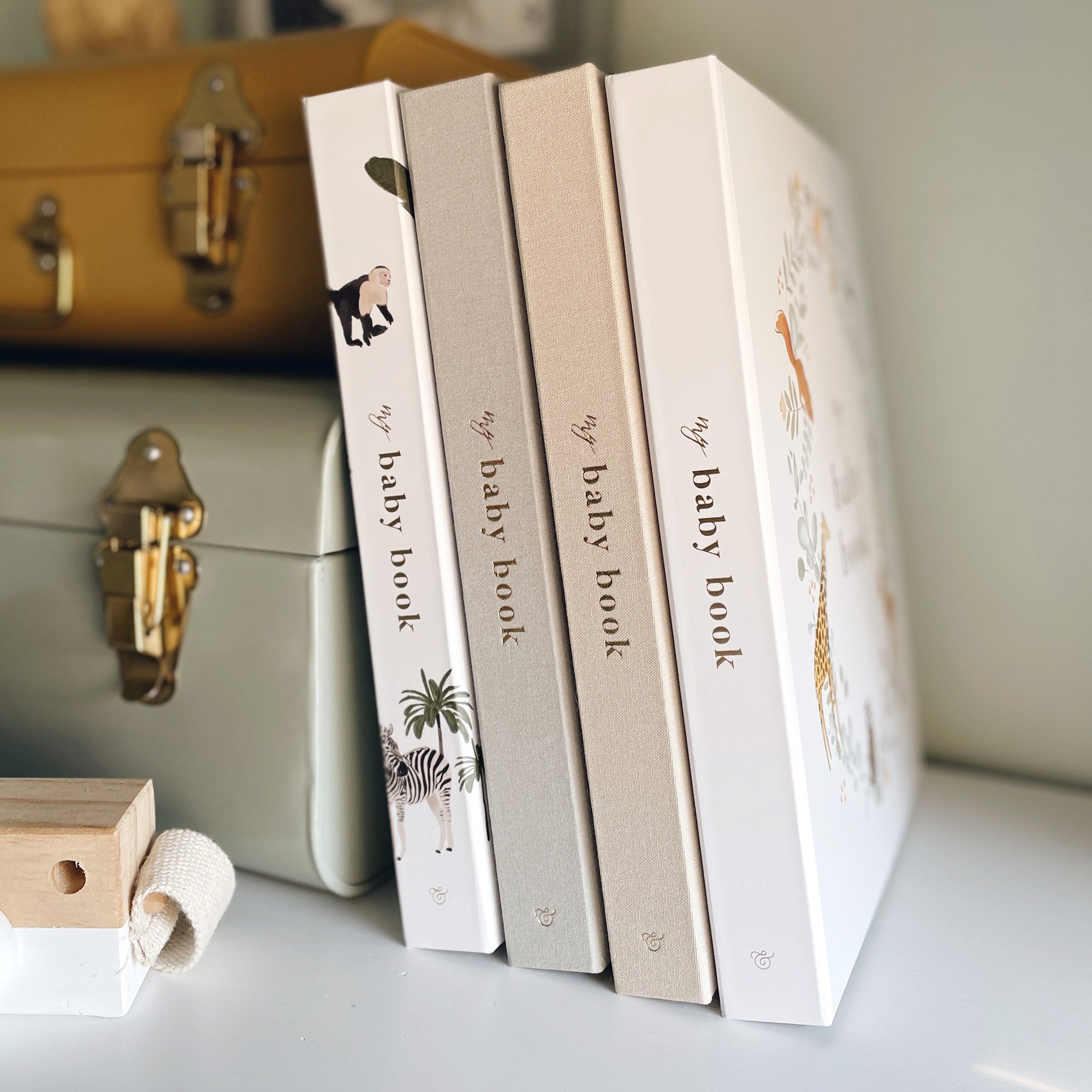 Blush and Gold My Baby Book - Baby Memory Book - Animals