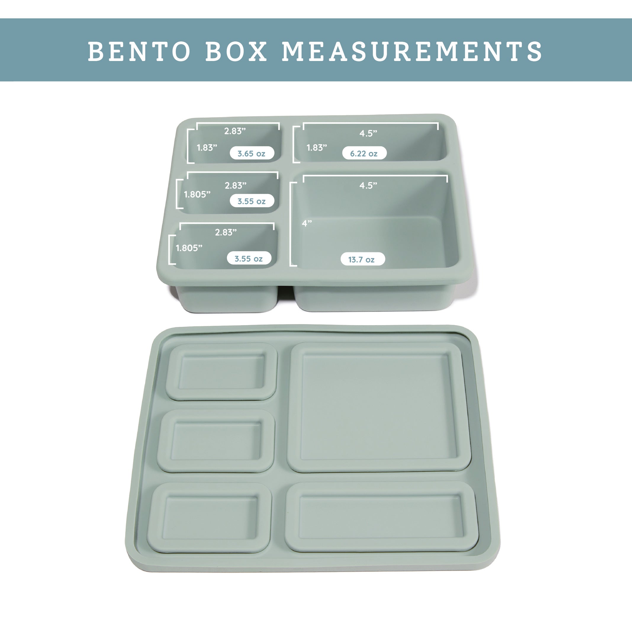 Silicone Bento Box Veggie Garden Robin's Egg Blue