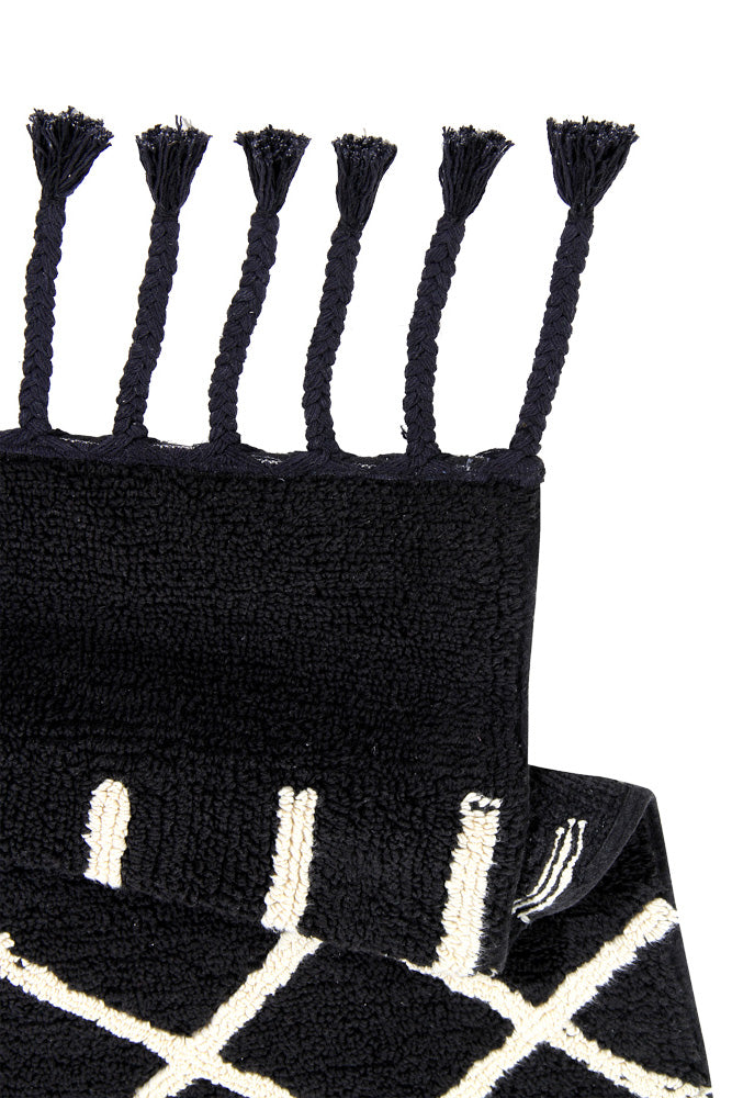 Washable Rug Black&white Bereber
