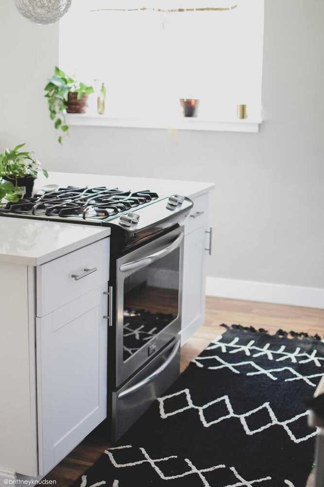 Washable Rug Black&white Bereber