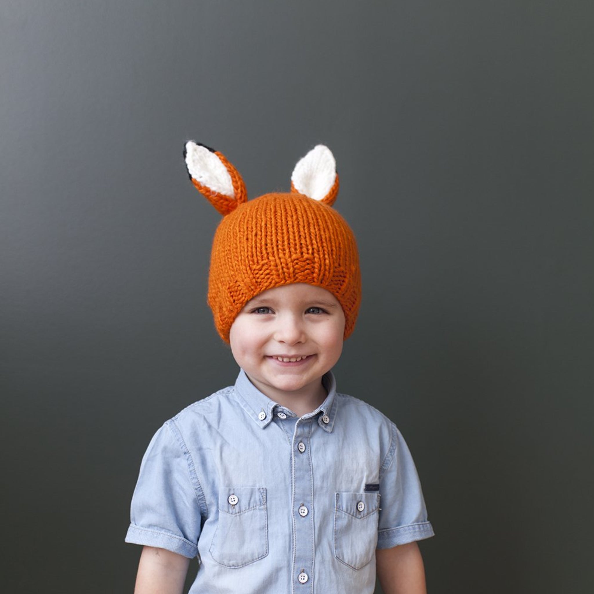 The Blueberry Hill Rusty Fox Knit Hat, Orange