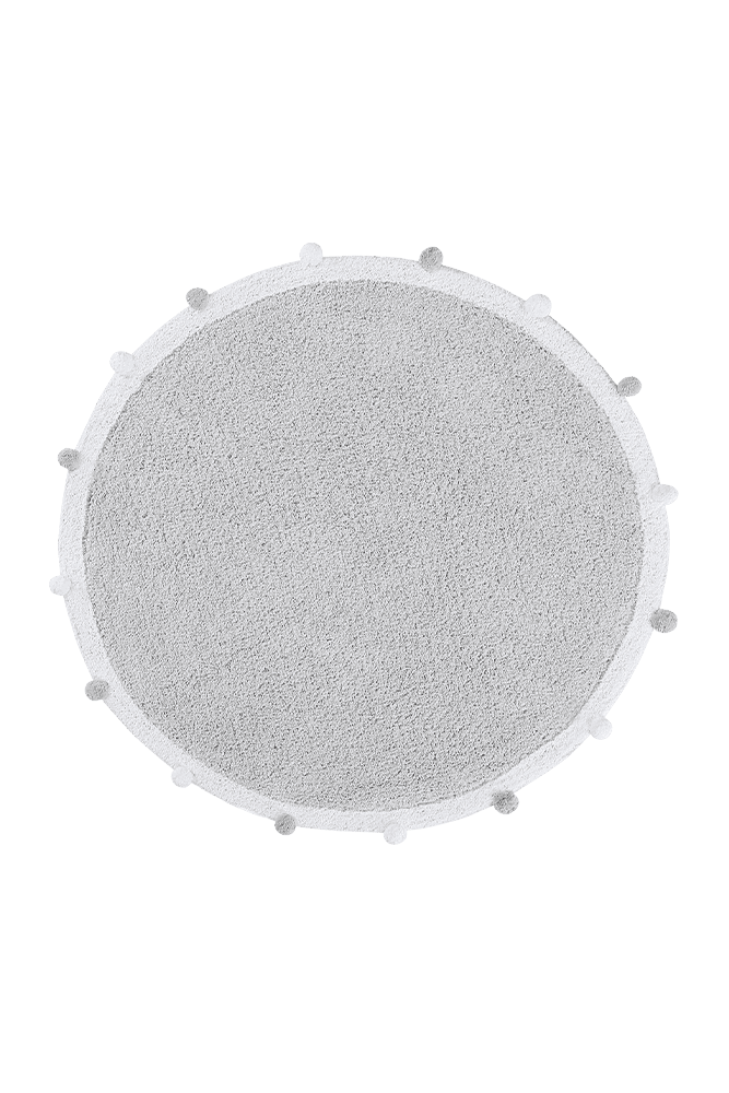 Washable Rug Bubbly Light Grey - White - Bubbly