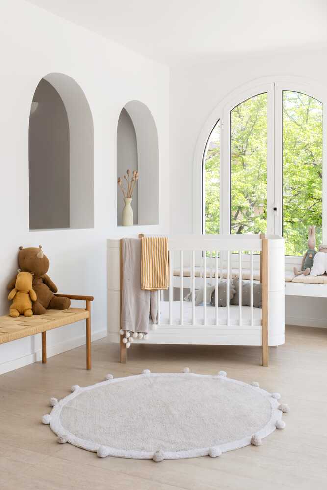 Washable Rug Bubbly Light Grey - White - Bubbly