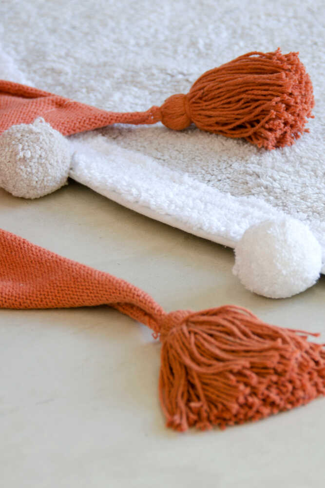 Washable Rug Bubbly Light Grey - White - Bubbly