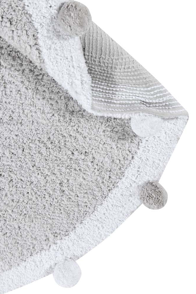 Washable Rug Bubbly Light Grey - White - Bubbly