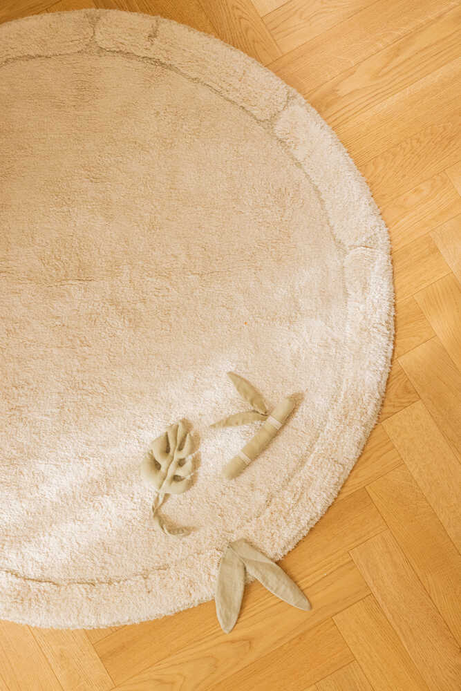 Washable Rug Bamboo Sensorial Leaf - Bamboo