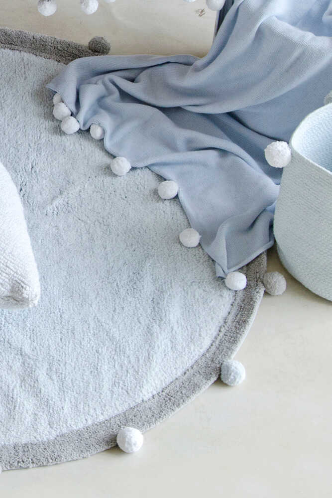 Washable Rug Bubbly Soft Blue - Grey - Bubbly