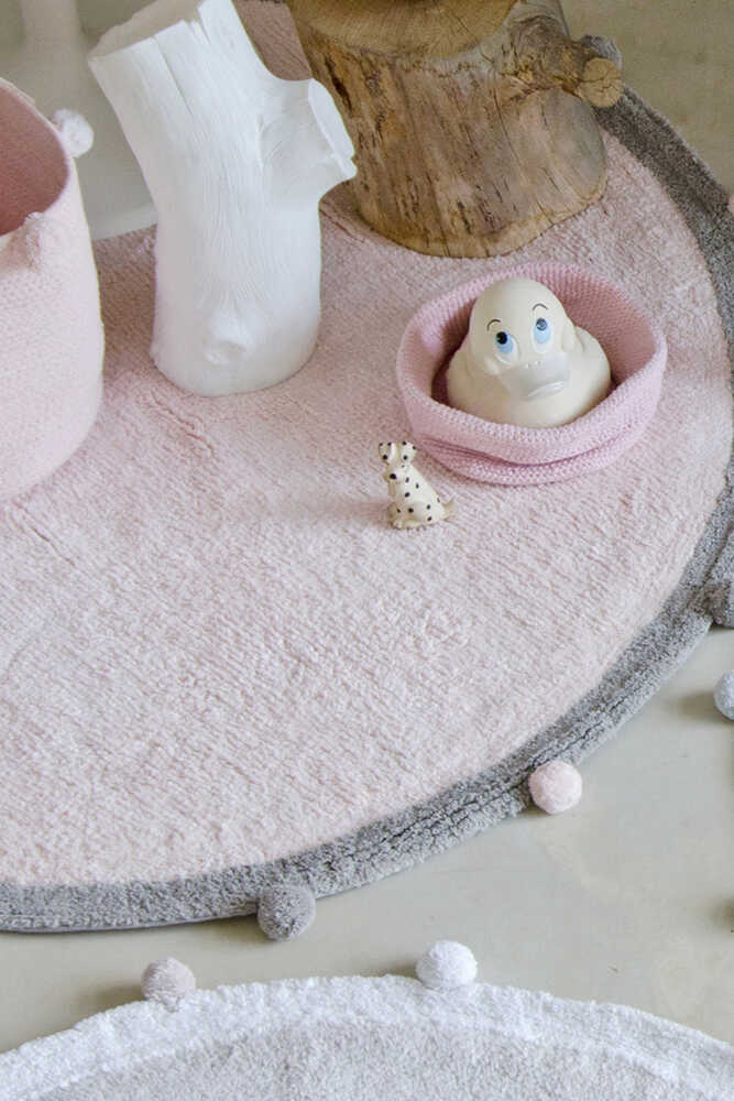 Washable Rug Bubbly Soft Pink - Grey - Bubbly