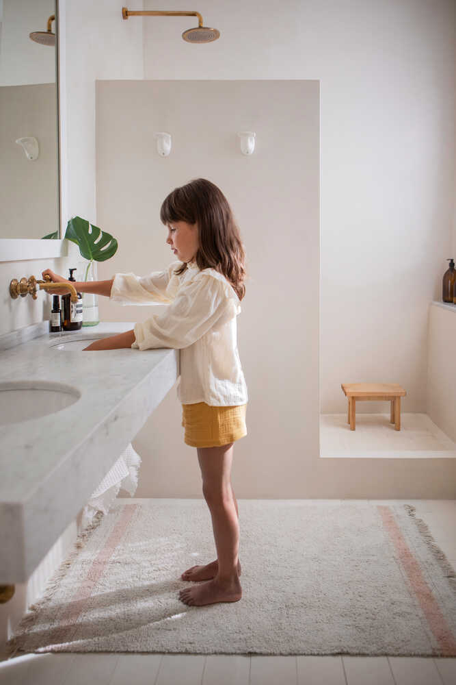 Washable Rug Plate Rose - Little Chefs