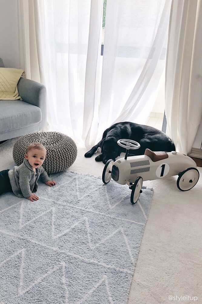 Washable Rug Hippy Soft Blue - Hippy