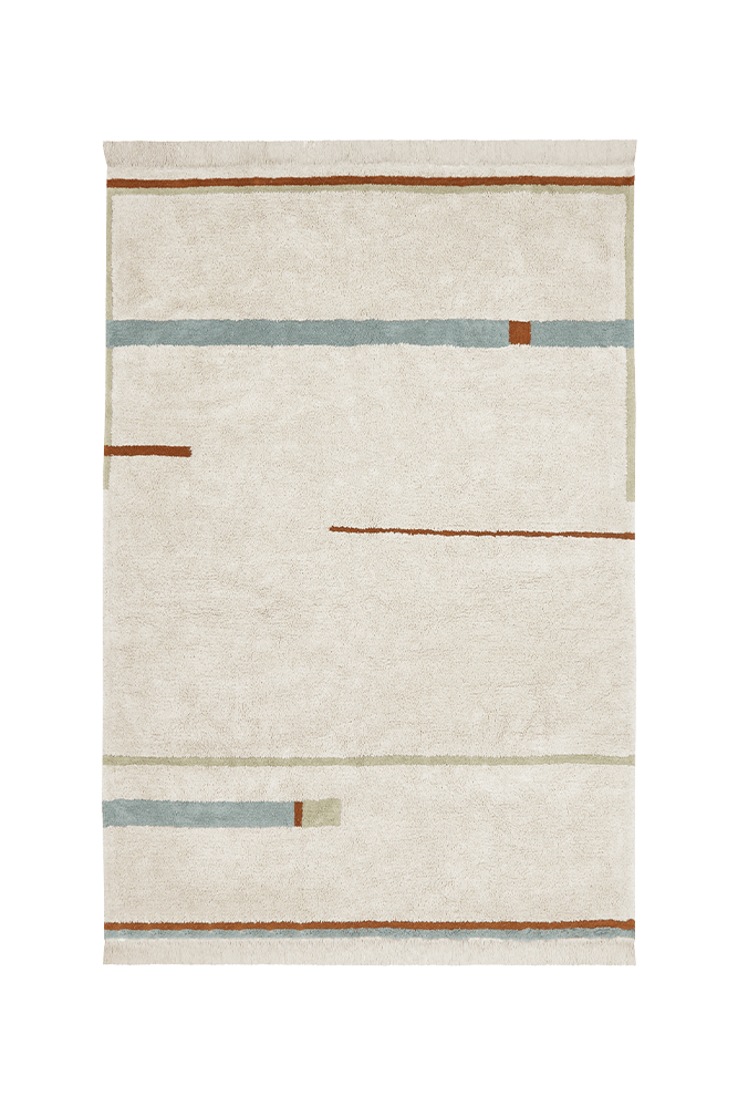 Washable Rug Lanes Vintage Blue - Eco City