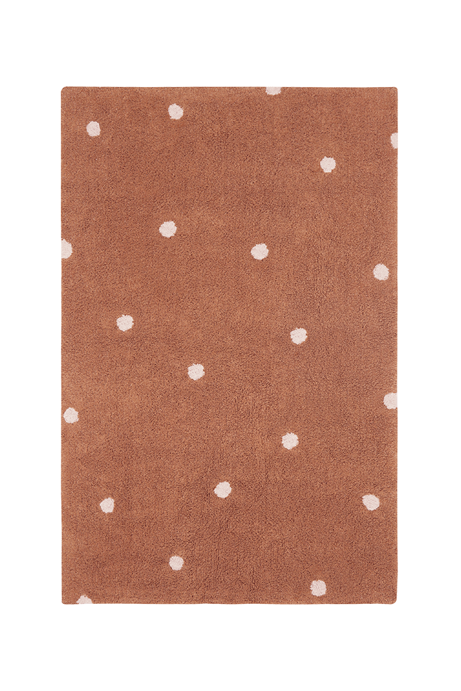 Washable Rug Mini Dot Chestnut - Mushroom hunt