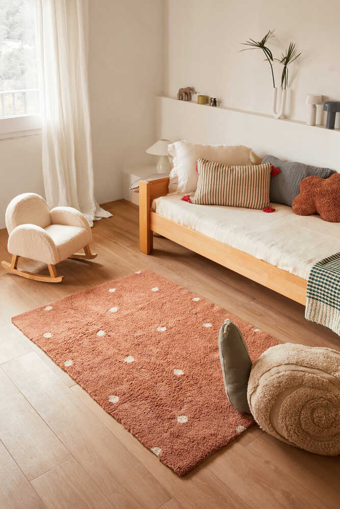 Washable Rug Mini Dot Chestnut - Mushroom hunt