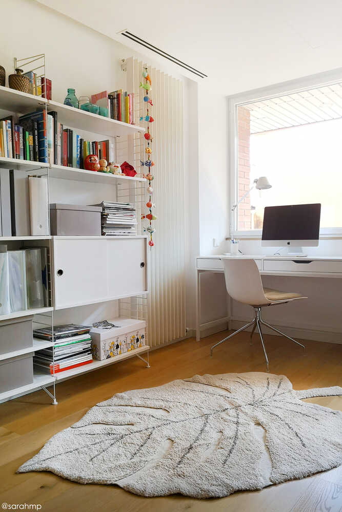 Washable Rug Monstera Natural - Re Edition + Plants