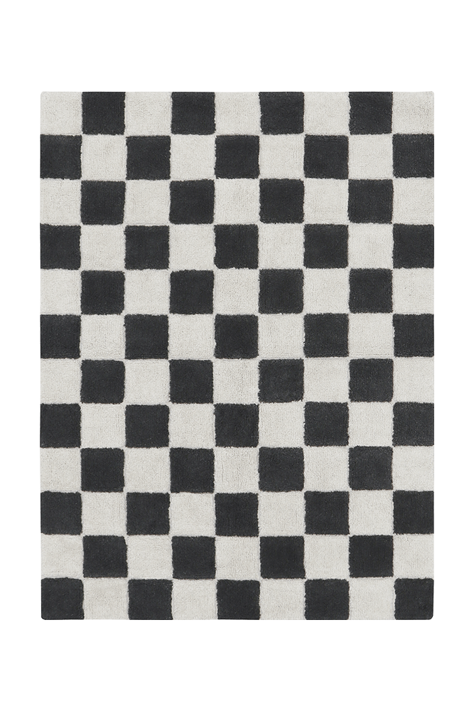 Washable Rug Kitchen Tiles Dark Grey - Little Chefs