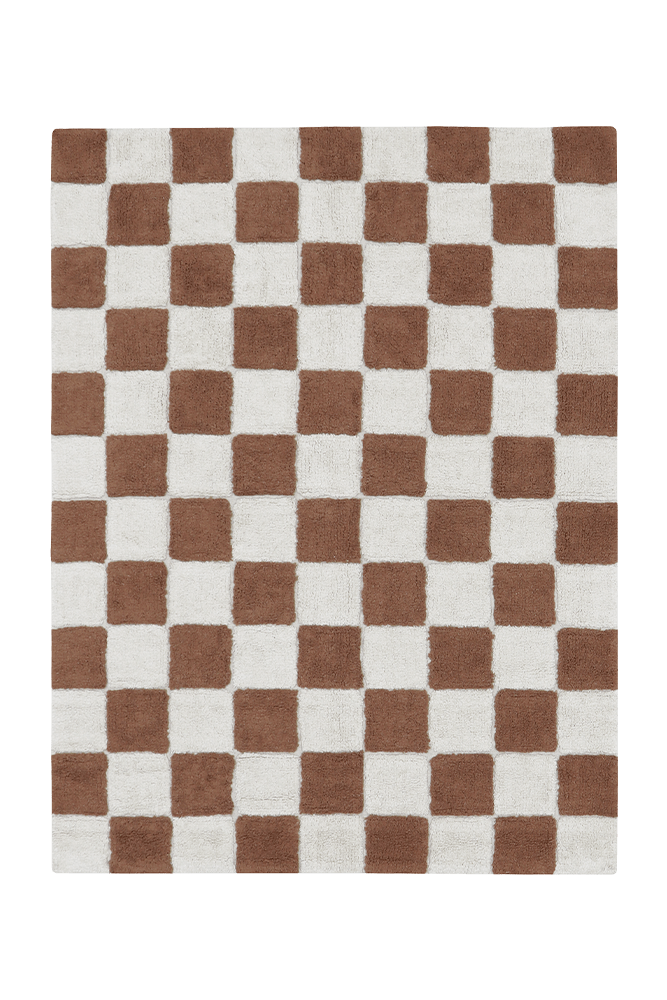 Washable Rug Kitchen Tiles Toffee - Little Chefs