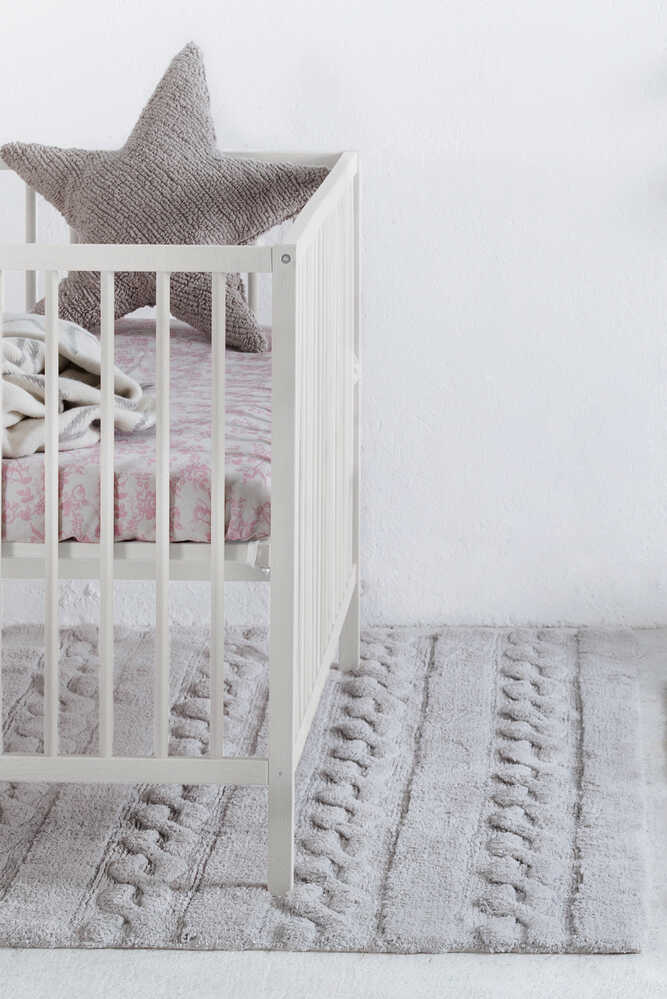 Washable Rug Braids Pearl Grey - Braids