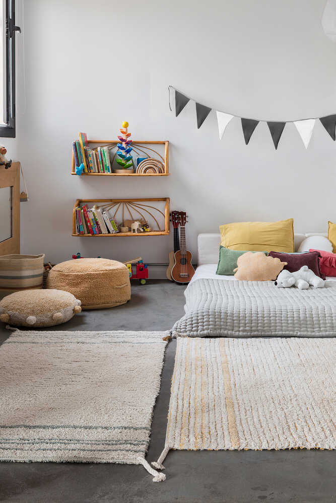 Reversible Washable Rug Twin Vintage Blue - Reversible